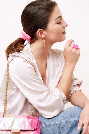Scrunchie Dolce Velluto Rose Polyester h5 Immagine4